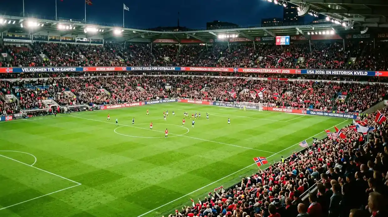 Verdensmesterskapet i fotball 2026 — kveldskamp på et amerikansk stadion